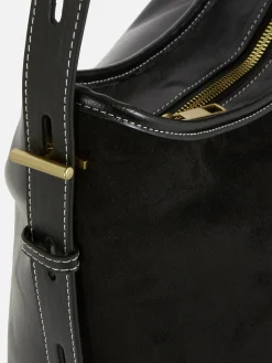 Bolsa Shopper Imitação Camurça Larga