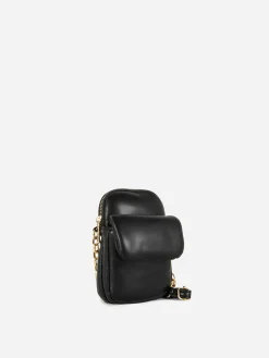 Bolsa Telemóvel Almofadada Imitação Pele