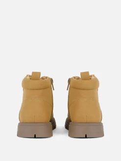 Botas Estilo Trabalho Fecho Correr