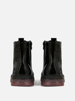 Botas Sola Cintilante Imitação Pele Verniz