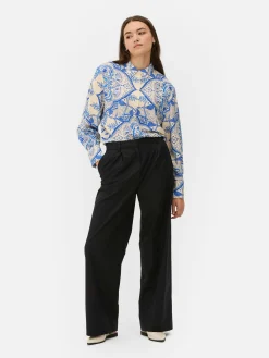 Calças Chino Corte Perna Larga