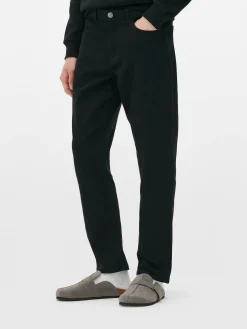 Calças De Ganga De Sarja Corte Direito