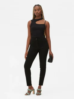 Calças Elásticas Corte Justo