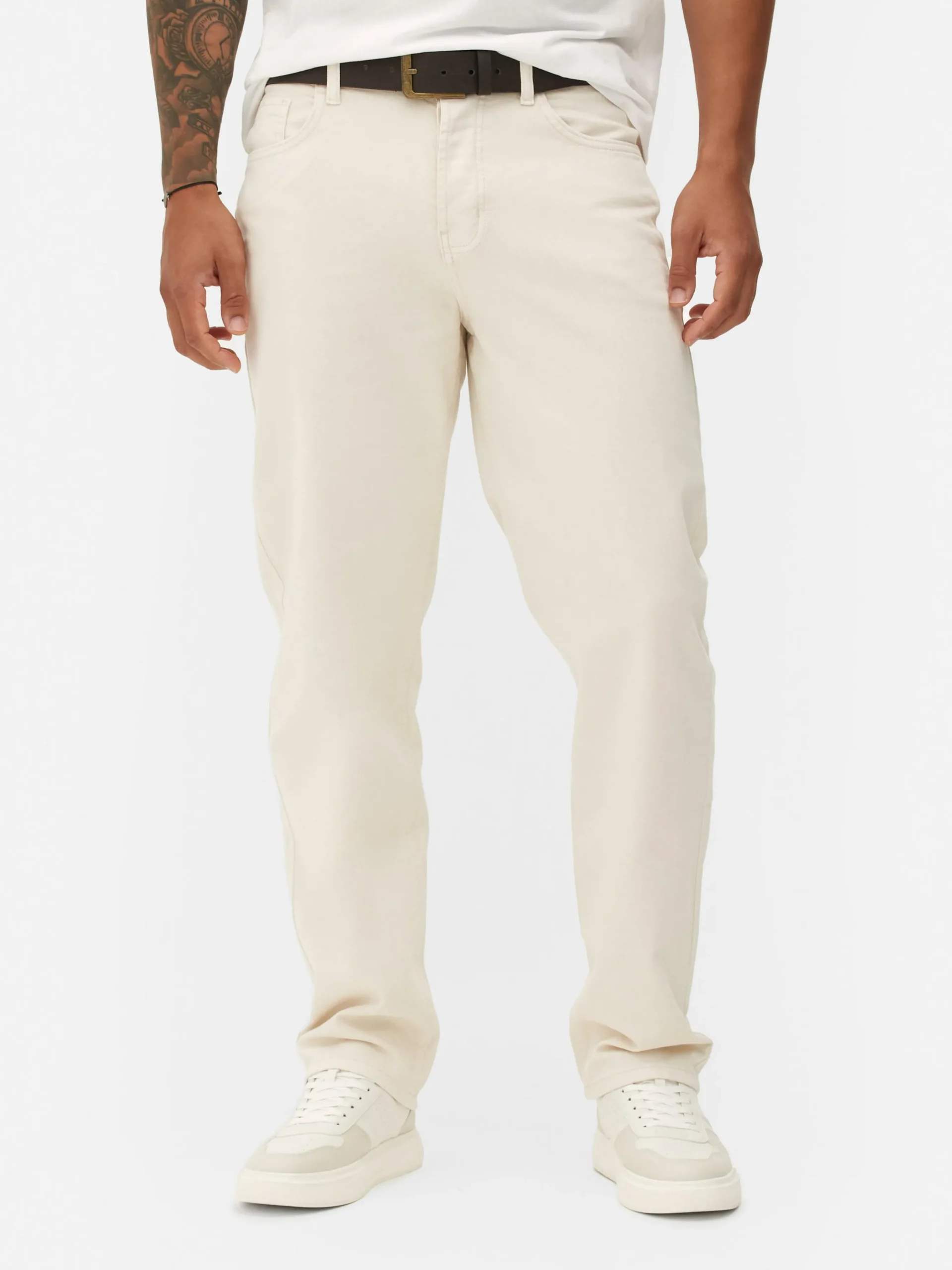 Calças Ganga Corte Perna Direita Folgada