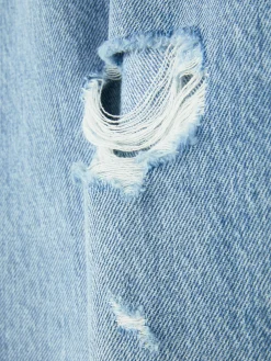 Calças Ganga Estilo Dad Rasgões Rita Ora