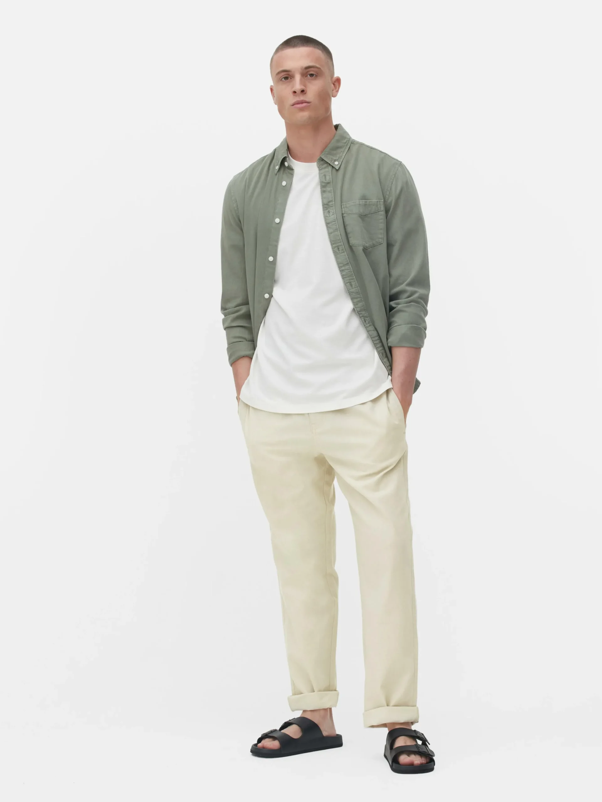 Calças Mistura Linho