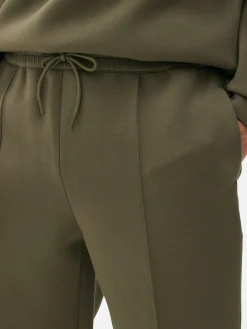 Calças Treino Com Punhos Pregas Kem