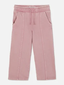 Calças Treino Cordão Corte Perna Larga