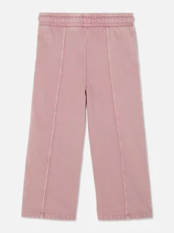 Calças Treino Cordão Corte Perna Larga