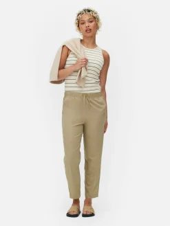 Calças Treino Popelina Corte Afunilado