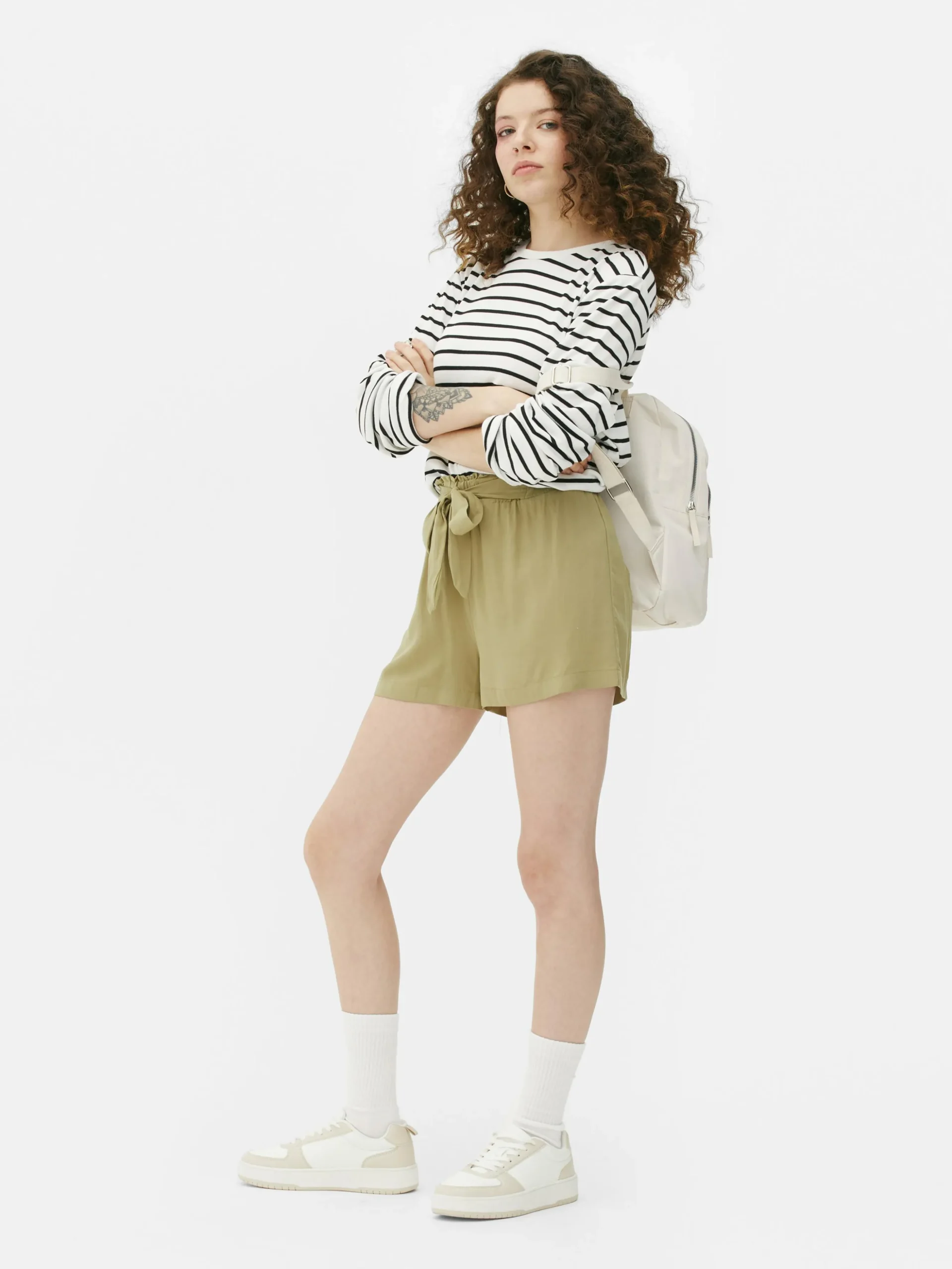 Calções Paperbag Nó à Frente