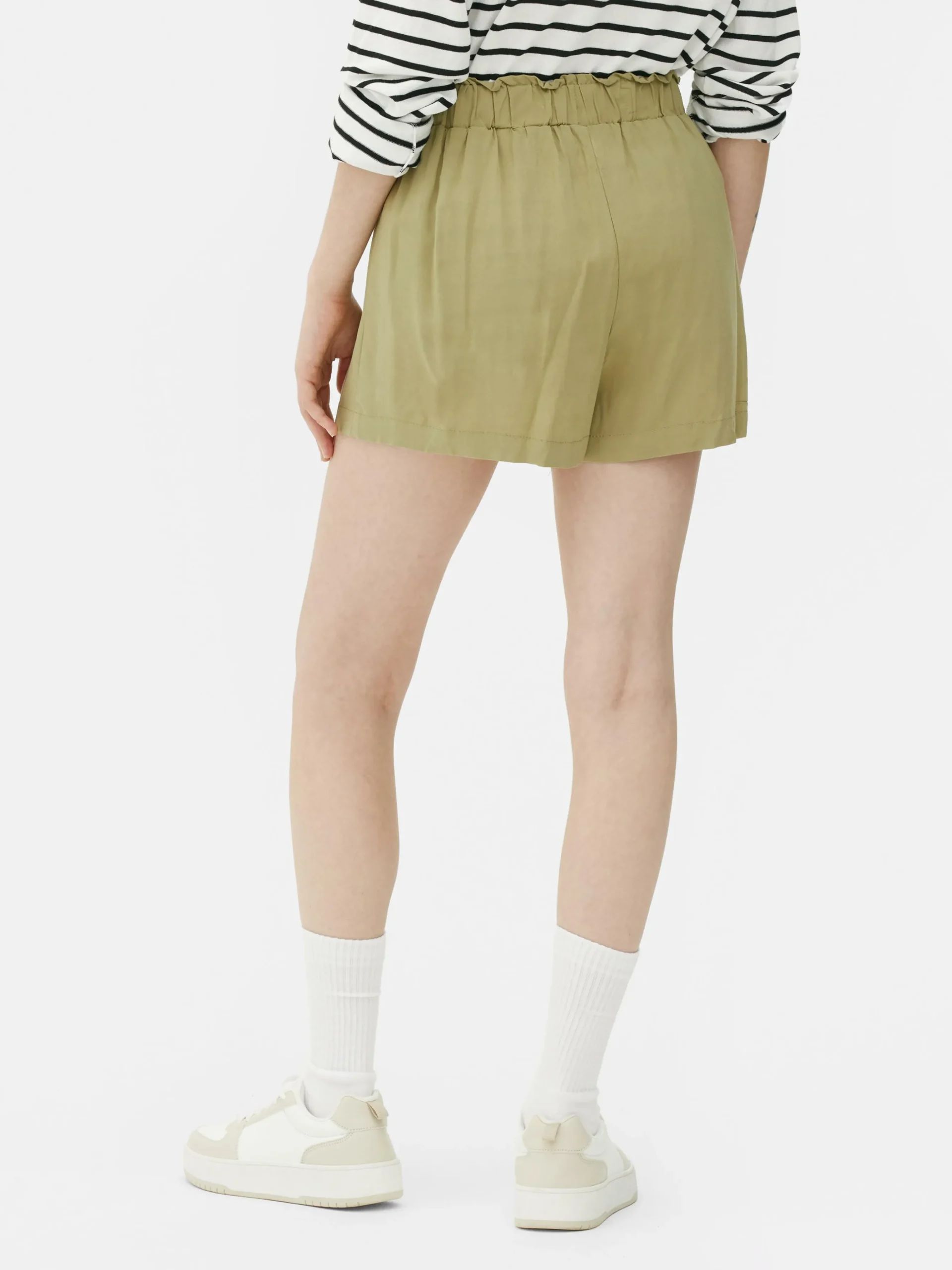 Calções Paperbag Nó à Frente