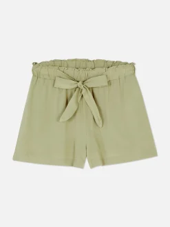 Calções Paperbag Nó à Frente