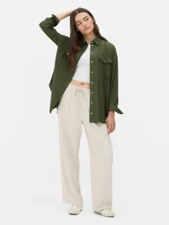 Camisa Bolso Peito Botões