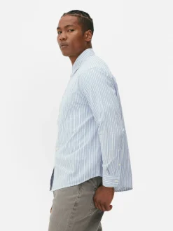 Camisa Manga Comprida Riscas Jacquard