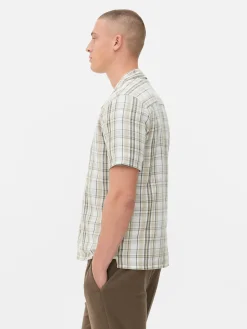 Camisa Manga Curta Xadrez Texturada