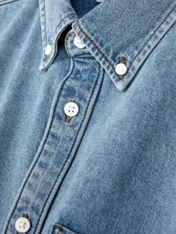 Camisa Sarja Algodão Manga Comprida