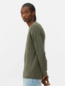 Camisola Canelada Decote Redondo