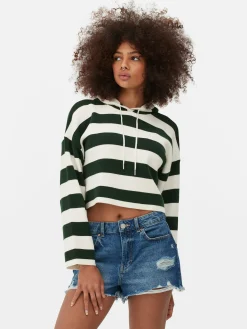 Camisola Capuz Malha Riscas