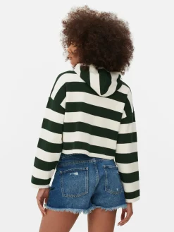 Camisola Capuz Malha Riscas