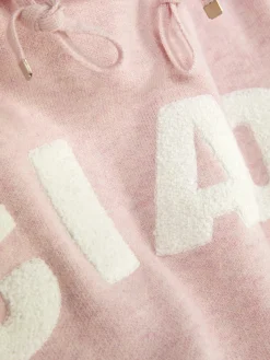 Camisola Capuz Malha Slogan