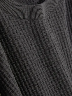 Camisola Decote Redondo Malha Entrançada