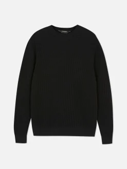 Camisola Decote Redondo Malha Entrançada