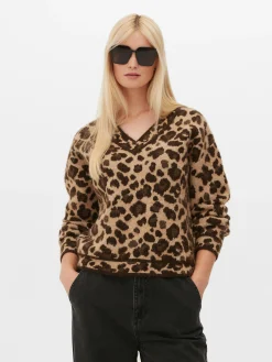 Camisola Decote V Leopardo