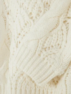 Camisola Malha Entrançada Ponto Aberto Rita Ora