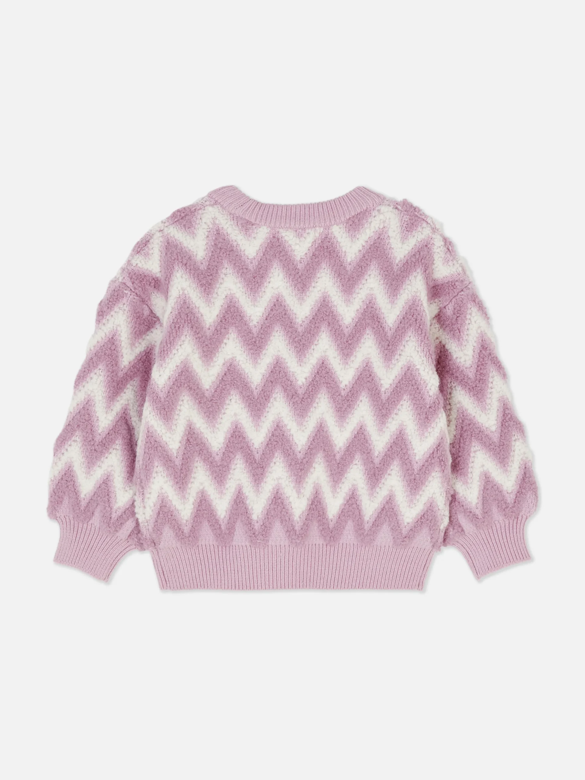 Camisola Malha Felpuda Padrão Ziguezague