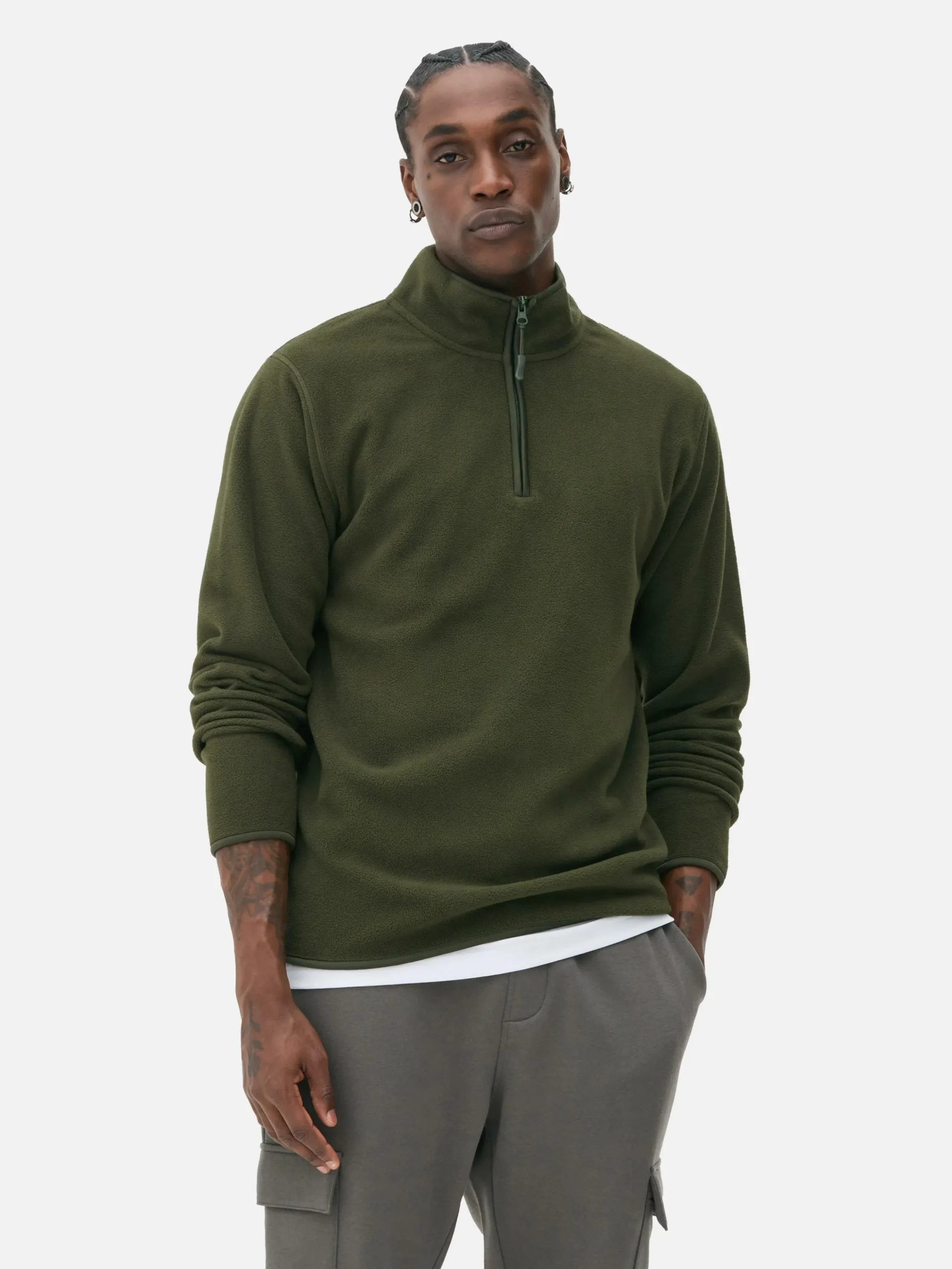 Camisola Malha Polar 1/2 Fecho Correr