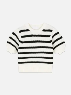 Camisola Manga Balão Riscas