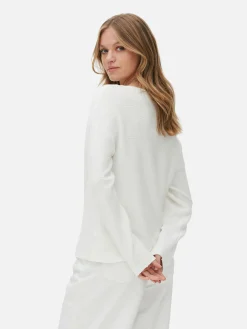 Camisola Manga Comprida Decote Barco