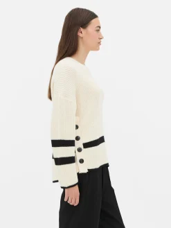 Camisola Riscas Detalhe Botão