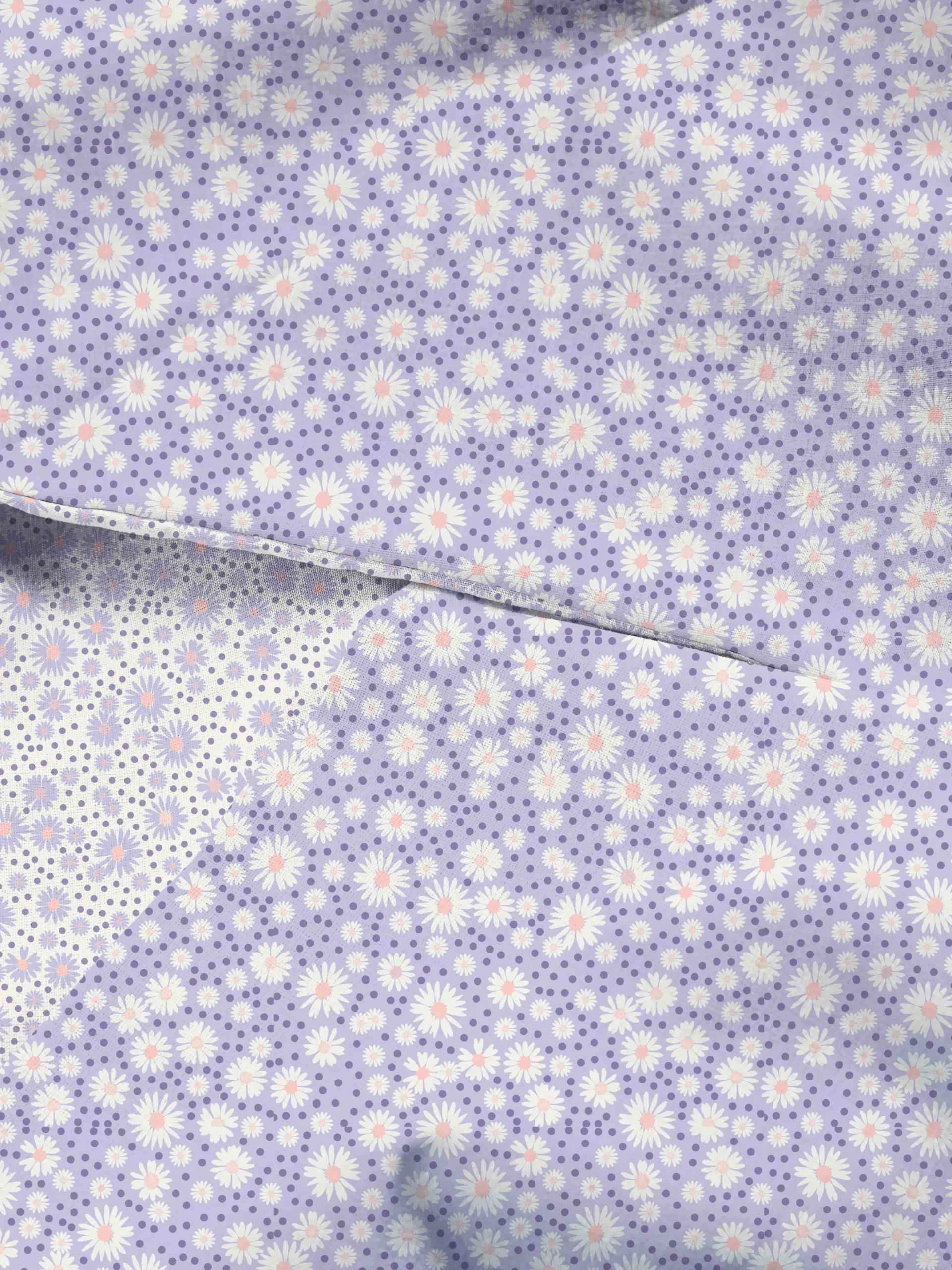 Capa Edredão King Margaridas Reversível