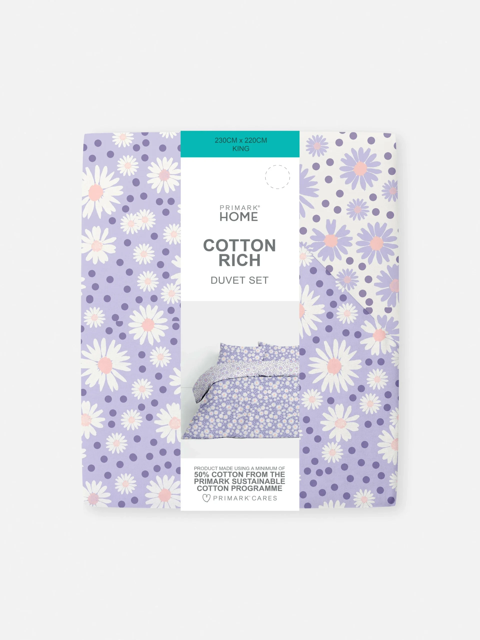 Capa Edredão King Margaridas Reversível