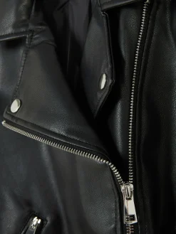 Casaco Estilo Motard Imitação Pele Essencial