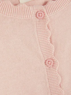 Casaco Malha Botões Recortes