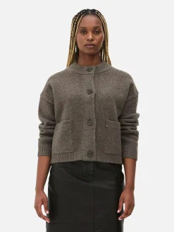 Casaco Malha Folgado Botões Frente