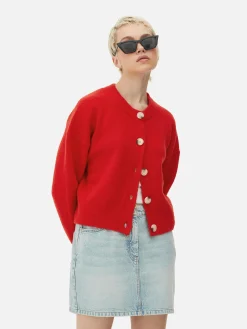 Casaco Malha Gola Redonda Botões