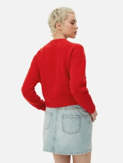 Casaco Malha Gola Redonda Botões