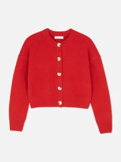 Casaco Malha Gola Redonda Botões