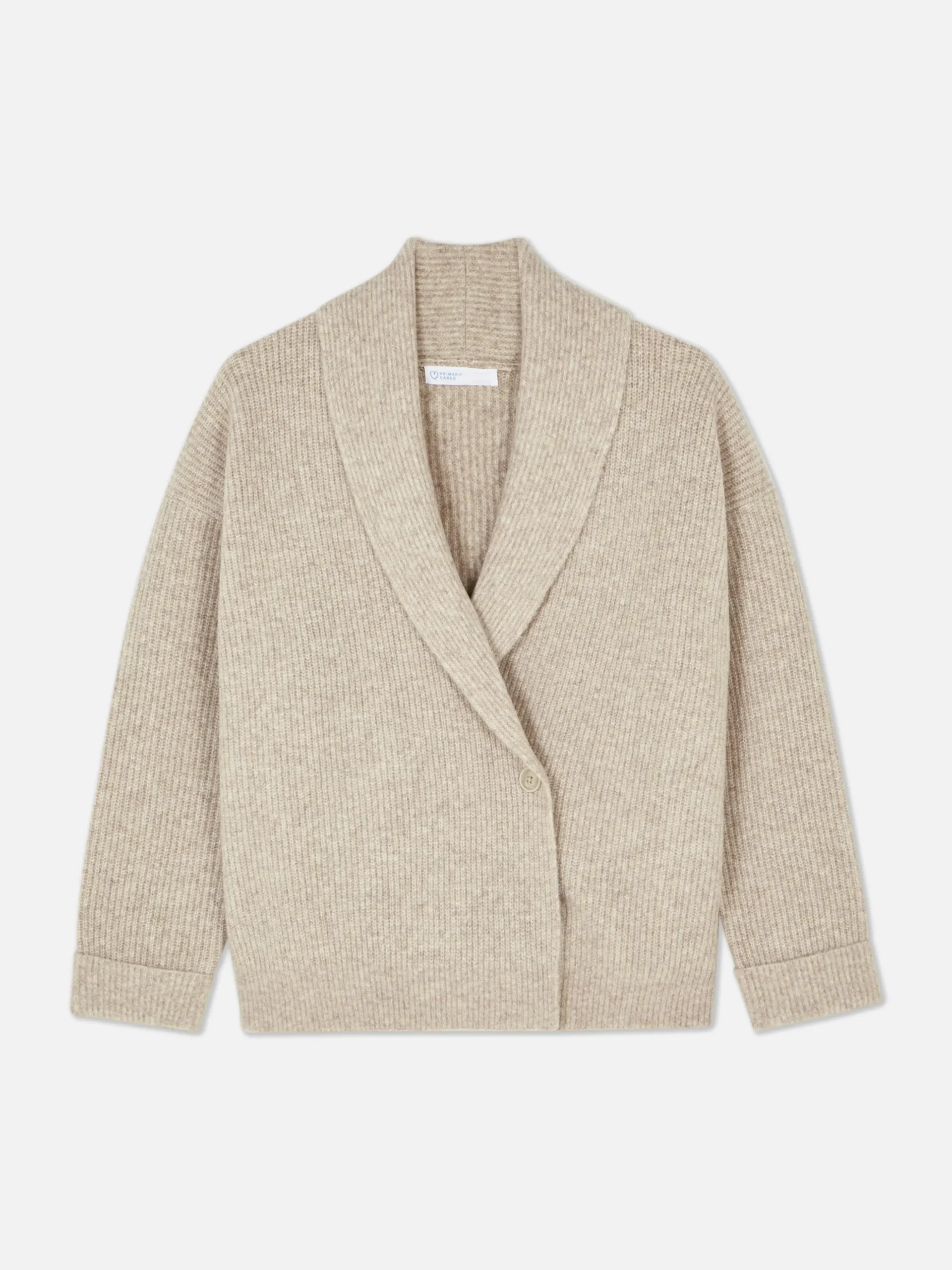 Casaco Malha Traçado Botões Xaile