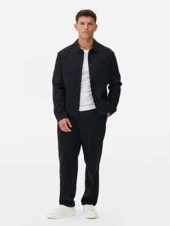 Casaco Riscas Finas Botões Kem