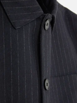 Casaco Riscas Finas Botões Kem