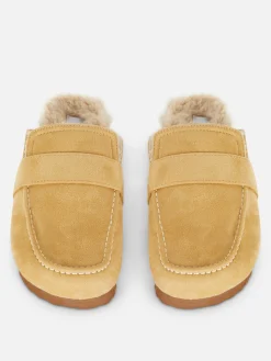 Chinelos Loafer Forrados Imitação Pelo