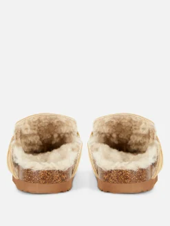 Chinelos Loafer Forrados Imitação Pelo