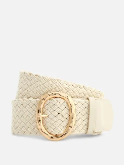 Cinto Entrançado Fivela Fundida