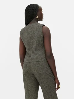 Colete Traçado Padrão Espinha Rita Ora