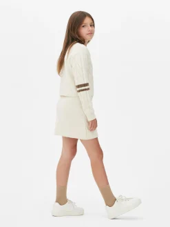 Conj. Coordenado Camisola Malha Entrançada/saia